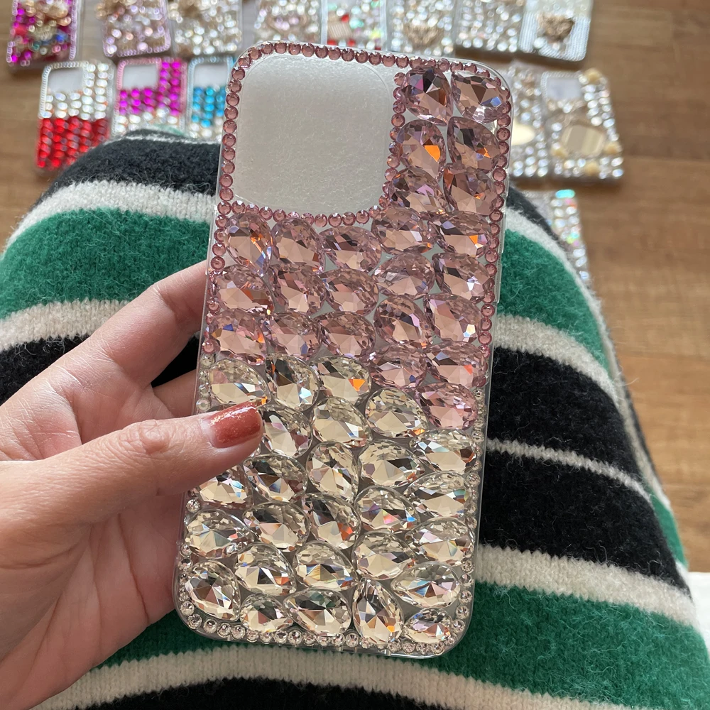 

Sparkling Rhinestone Phone Case for Samsung Galaxy S25 S20 FE S21 Plus S22 S23 Ultra Note 20 10 Diamond Bling Glitter Funda