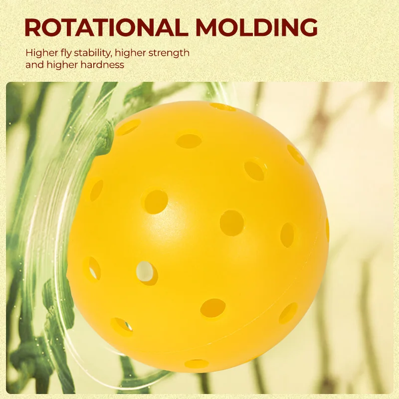Jikego bolas de pickleball ao ar livre de grau de competição 74mm 40 furos 8 12 16 pacotes pe 26g amarelo verde acessórios treinamento