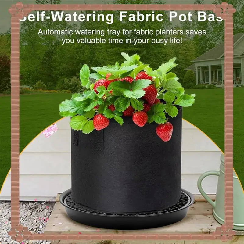 24-Hour Delivery Self Watering Fabric Pot Base 4-Pack Auto Pots Fit 5 Gallon Grow Bags,Auto-Irrigation Water Delivery System