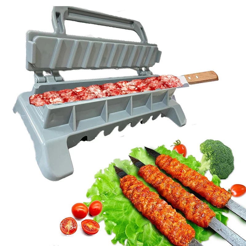 

Машина для приготовления кебаба, легкая однорядная решетка, шампуры для барбекю, приготовление кебабу, пресс-машина, ручная форма для барбекю, кебаба, уличная посуда