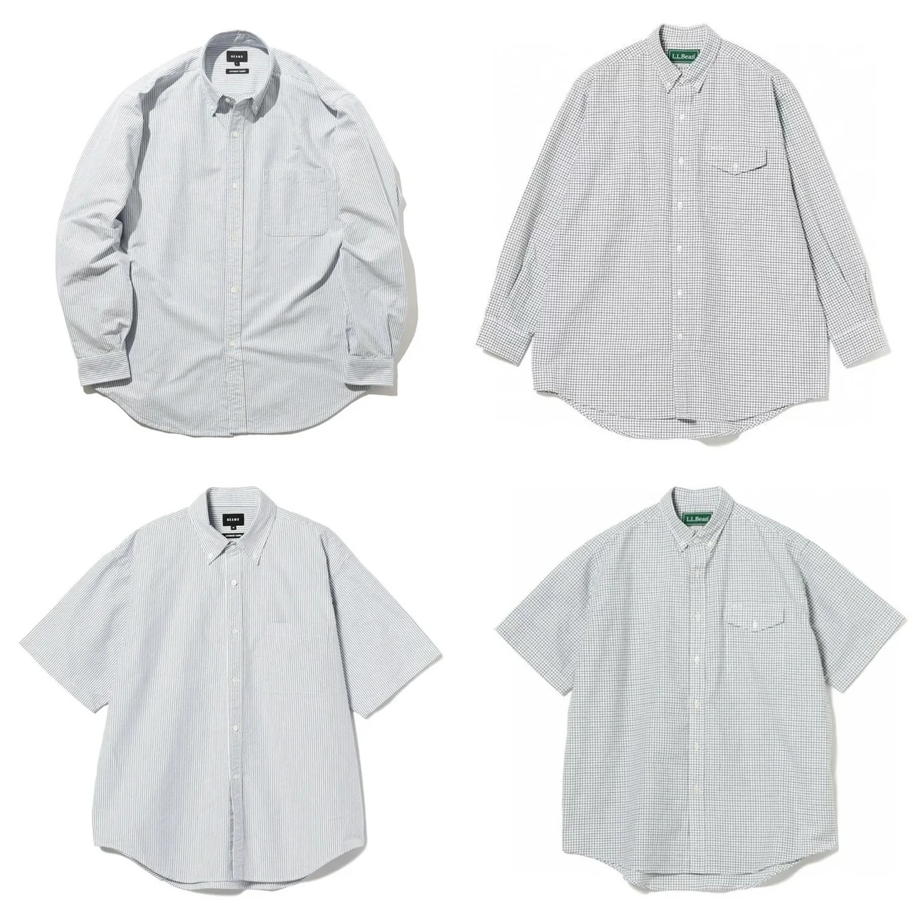 Camisa Retro LLBean para Hombre, Informal, de Algodón, Manga Larga/Corta, con Estampado a Cuadros, para Primavera, Verano y O...