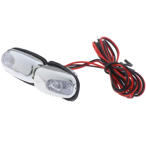 Imagen 2 del producto Limpiaparabrisas Universal para coche, boquilla de pulverización de chorro de agua, accesorios de luz Led, 2 piezas, 12V