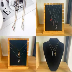 New Fashionable And Exquisite Electroplated Stainless Steel Arabic Map Text Necklace For Men And Women Ethnic Style Jewelry Gift