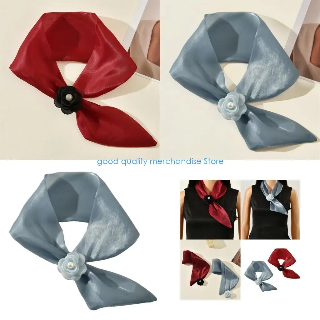 

Y5JD Современная шейная упаковка Цветочная украшение мягкой текстурированной ткани многоцелевой аксессуар для защиты термиков