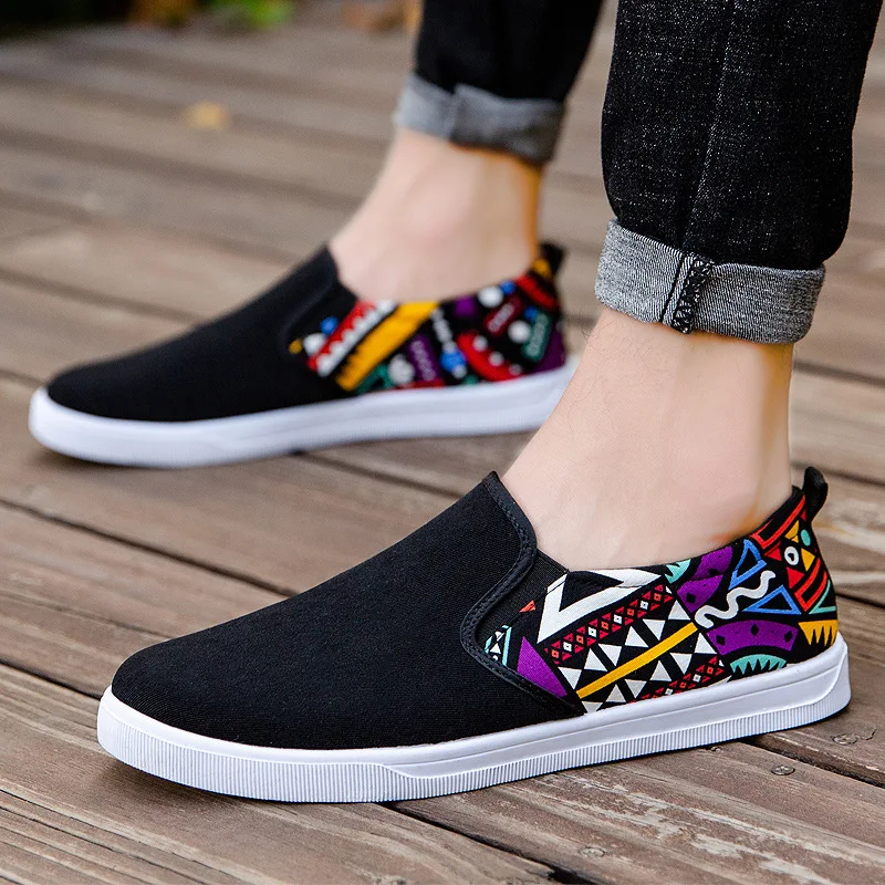 Casual shoes men's shoes with cow tendon sole men's casual shoes comfortable and breathable student Korean canvas shoes