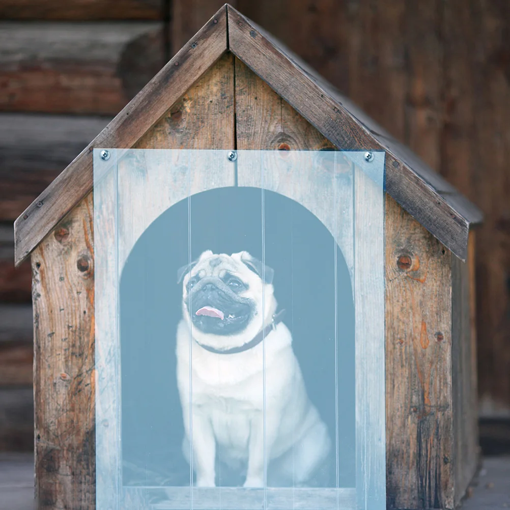 

Pet Doorway Curtain 80.56x7.31inch Clear PVC Soft Barrier Easy Visibility Weatherproof Insulation Simple Install