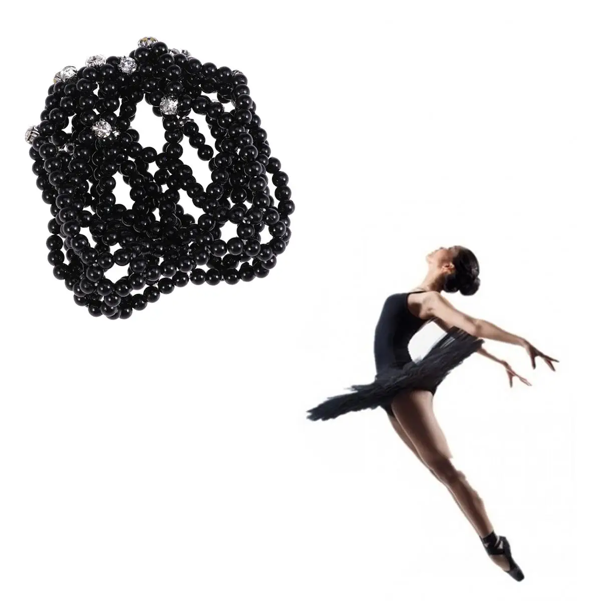 

Pearl Hair Snood Elastic Net Women Ballet Accessories Bun Crochet Hairstyle Tool Long Lasting Durable Practical Gift