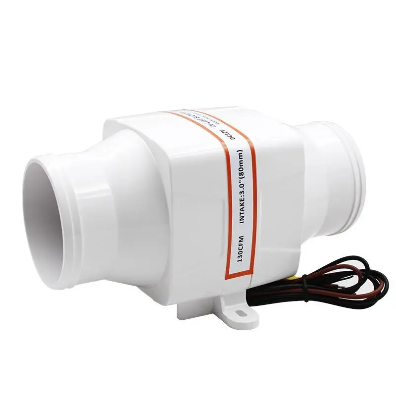 

Вентилятор-воздуходувка 130 CFM с низким уровнем шума, прямой трубчатый, на постоянном токе, для вентиляции аккумуляторных отсеков автодомов и яхт