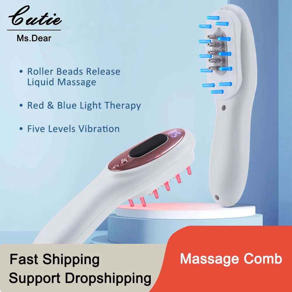 

Electric Massage Comb Vibration LCD Display Scalp Massage Hair Brush Liquid Oil Applicator Nourishing Hair Growth Anti Hair Loss