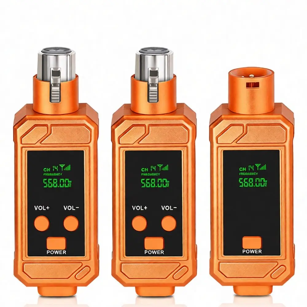 Portable Wireless Microphone System Transmitter Receiver For Dynamic Mic Guitar Electric Wind Instrument Stage Performance