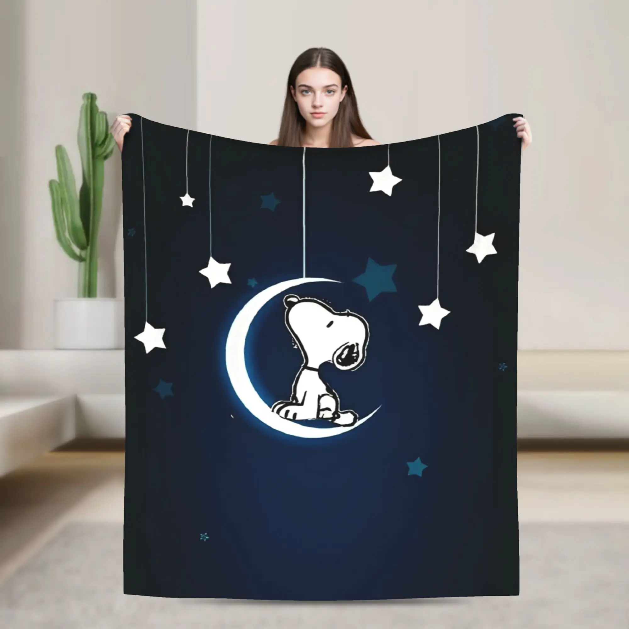 

Snoopys Cute Dogs Woodstock Merch Blanket Super Soft Warm Throw Blankets for Living Room 50x60 Inches Multiple Sizes Bedspread