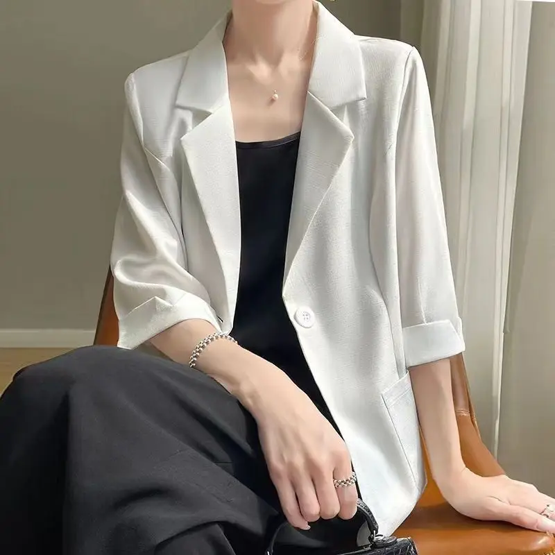 Vêtements populaires coréens Style vieil argent femme Blazer noir dame manteau froncé café marine velours cadeau simple boutonnage gris jeunesse