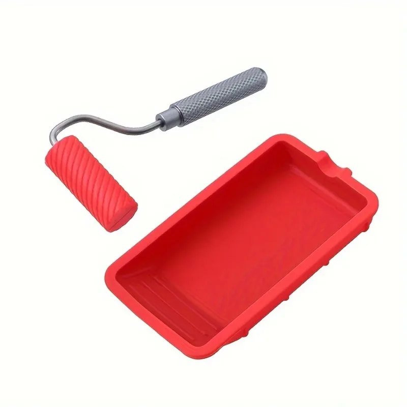 

Tray brush glue tool silicone box roller brush reusable coating tray woodworking coating special tool set portable