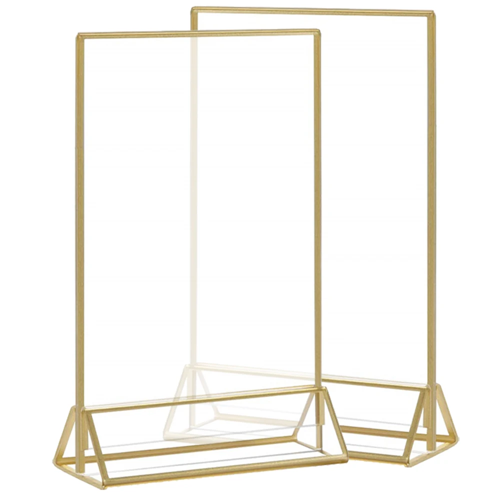 

Table Number Plate Standing Sign Holder Display Signs Clear Wedding Party Decor