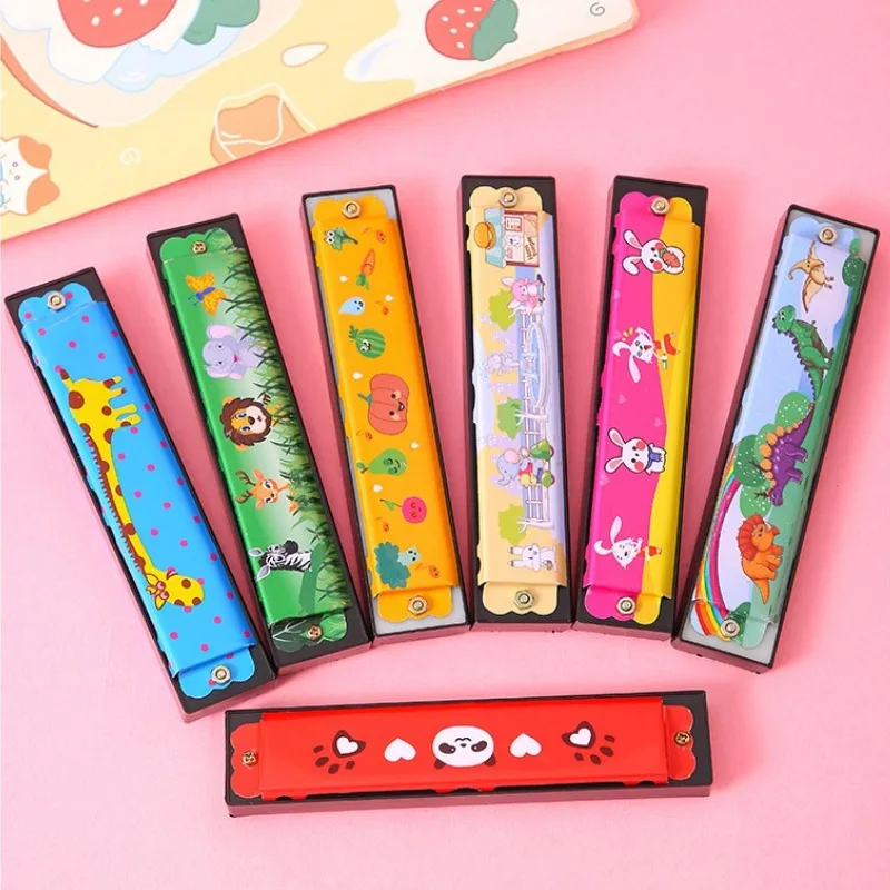 16 otworów metalowa harmonijka Instrument muzyczny zabawka dla dzieci prezent urodzinowy Pinata wypełniacz dzień dziecka karnawał prezent nagroda losowo