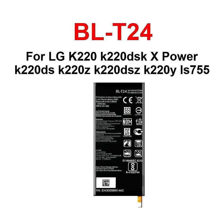 

Mobile Phone Battery Certified Quality BL-T24 NEW For LG K220 k220dsk X Power k220ds k220z k220dsz k220y ls755