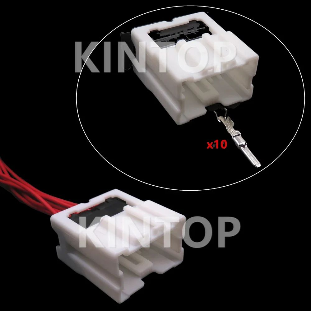 

1 комплект, 10 контактов, автозапчасти 7222-6717 7223-6717, автомобильный пластиковый корпус переменного тока в сборе, незапечатанная розетка с проводами, вилка автоматической проводки питания