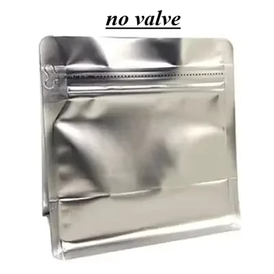 100 stks Holografische Ziplock Mylar Koffieboon Gebraden Zak 50g 125g 250g 500g Plastic Verpakking Voedsel thee Noten Aangepaste Logo Verpakking