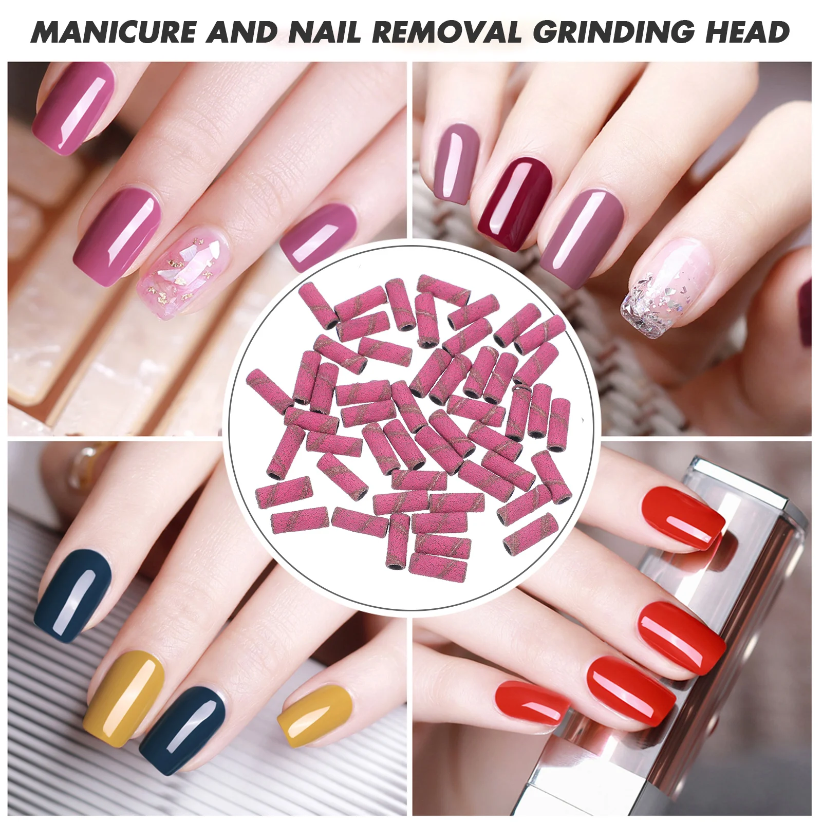 

50 Pcs Small Nail Sanding Bands 3 1mm Grit Portable Rings for Manicure Acrylic Nails Drill Lightweight Home Salon Use