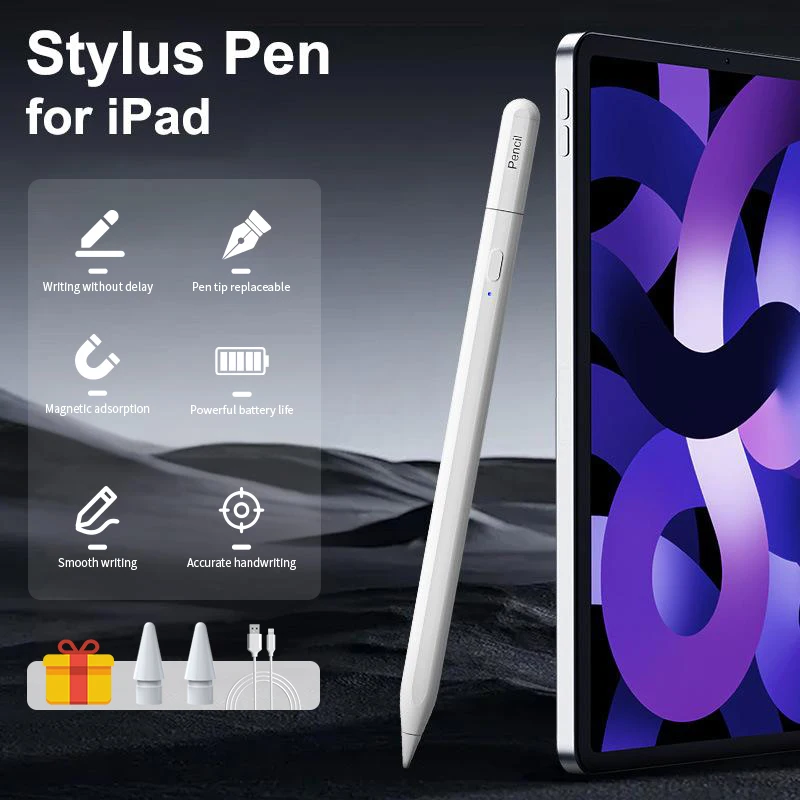 

Stylus Pen for iPad IOS Tablet Pencil Palm Rejection Hidden Charge Port Smart Pen Capacitive Screen Touch Pen for iPad Pencil