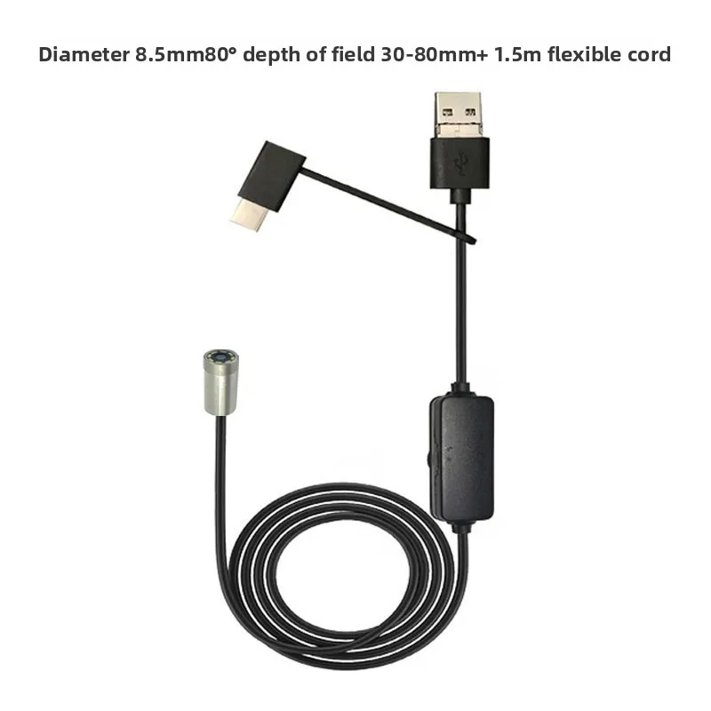 8.5mm Articulating Borescope 1MP HD Industrial Probe with Thermistor