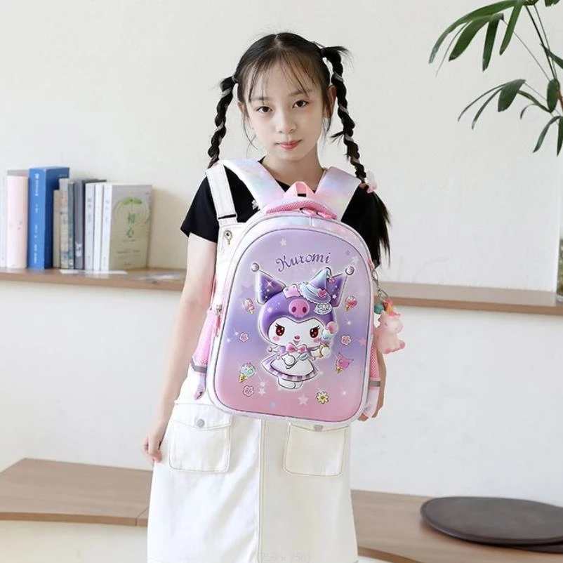 Lovely Kuromi Melody Kindergarten escola saco, mochila dos desenhos animados, saco de viagem, menino, menina, bebê, crianças, melhor presente, nova moda