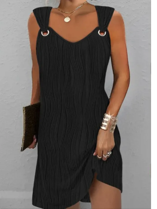 Ele Pink Svel Vest Floral Embroidery Dr Women's Faionable Summer New Sle Elastici V-ne ort Dr