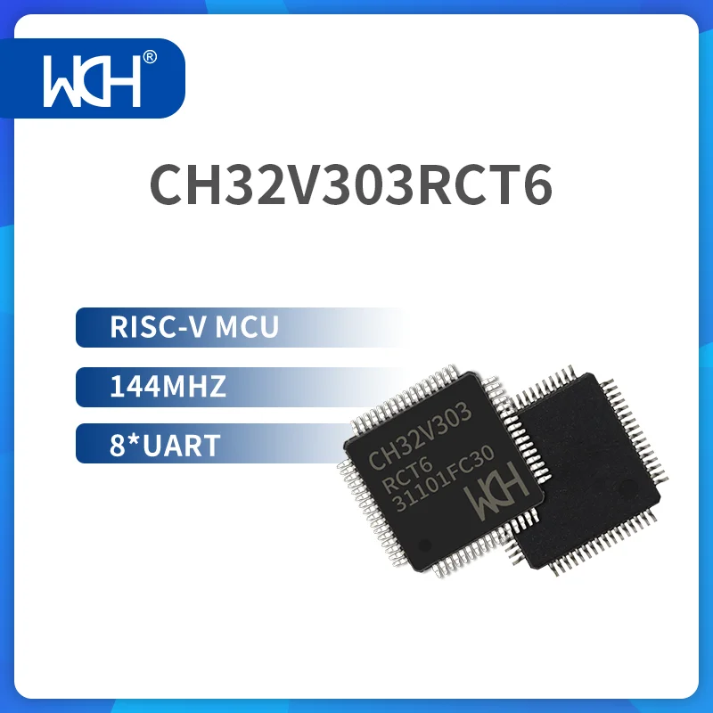 5/10Pcs/Lot CH32V307 RISC-V MCU 144MHz USB(480Mbps build-in PHY) 8*UART Ethernet