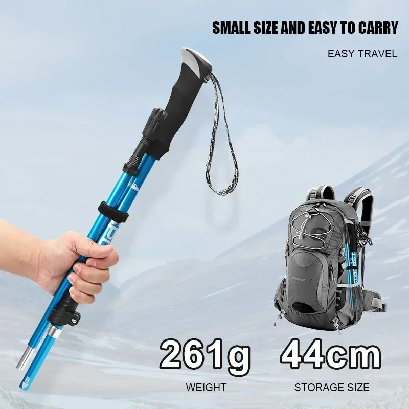 

CEOI GWOK Ultra-Light Aluminum Alloy Walking Stick Hiking Trekking EVA Grip Handle Adjustable Trekking Poles Hiking Equipment