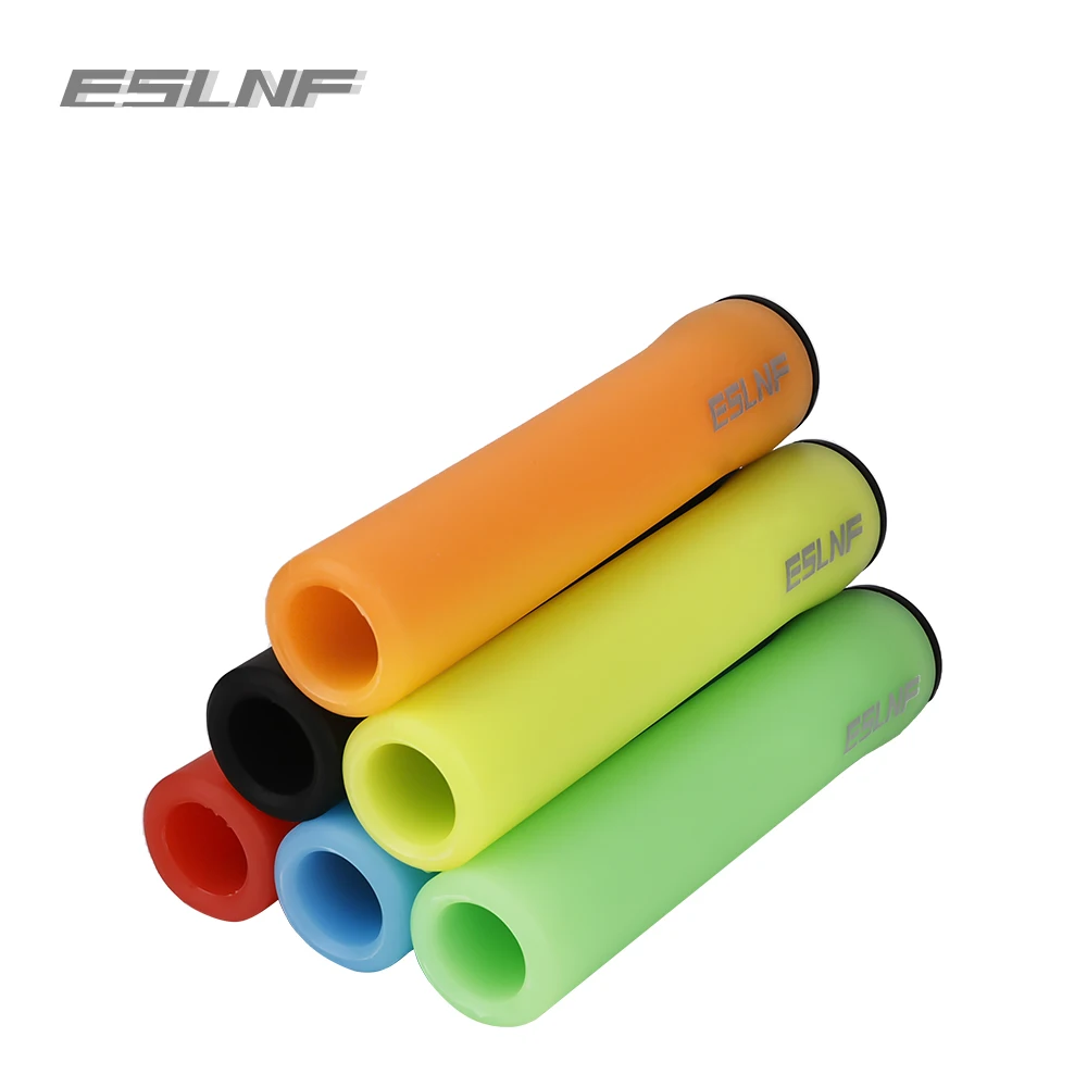 ESLNF Silicone Cycling Bicycle Grips Outdoor MTB Mountain Bike Handlebar Grips Cover Anti-slip Strong Support Grips Bike Part