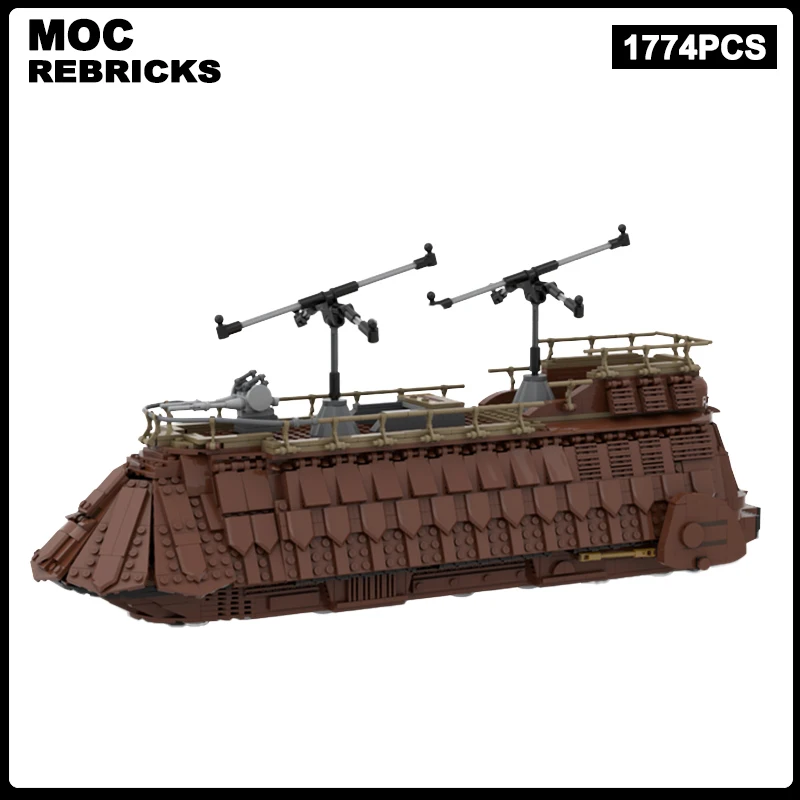 

MOC Sail Barge Model Building Blocks DIY Assemble Bricks Transportation Educational Creative Children Toys Children Gifts