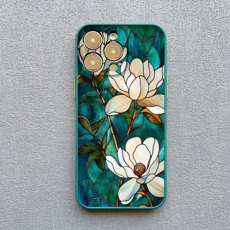 

Orchid Flower Lotus Blooming Large Petals Print Phone Case For iPhone 16 15 14 Pro Max Plus 13 12 Mini 11 Pro Max XS XR X Covers