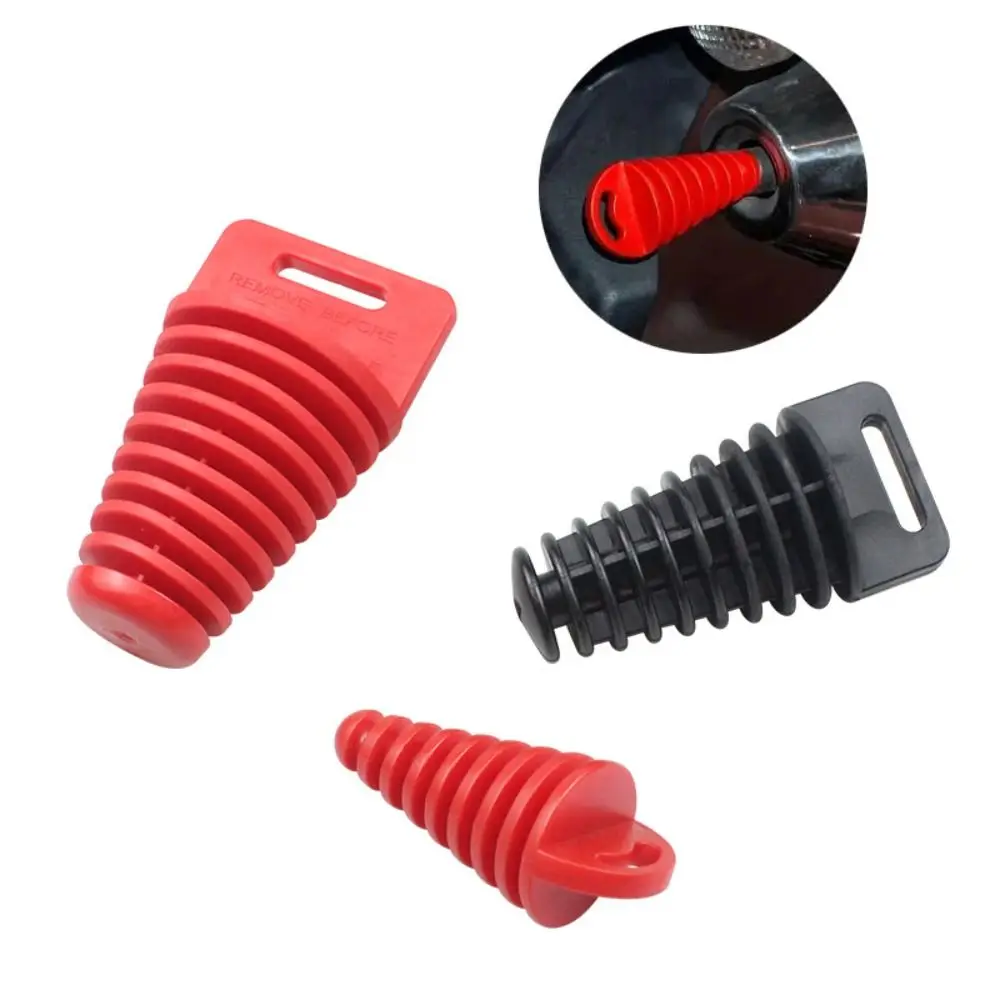 15-62mm Motorcycle Exhaust Pipe Plug Dust-proof PVC Tailpipe Rubber Air Bleeder Plug Universal Water Proof Exhaust Wash Plug