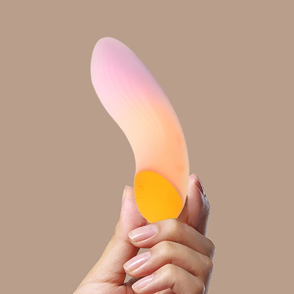 Wosilicone popular gradient design sex toys vibration leaf shape vibrator breast massager mini vibrator vaginal for women