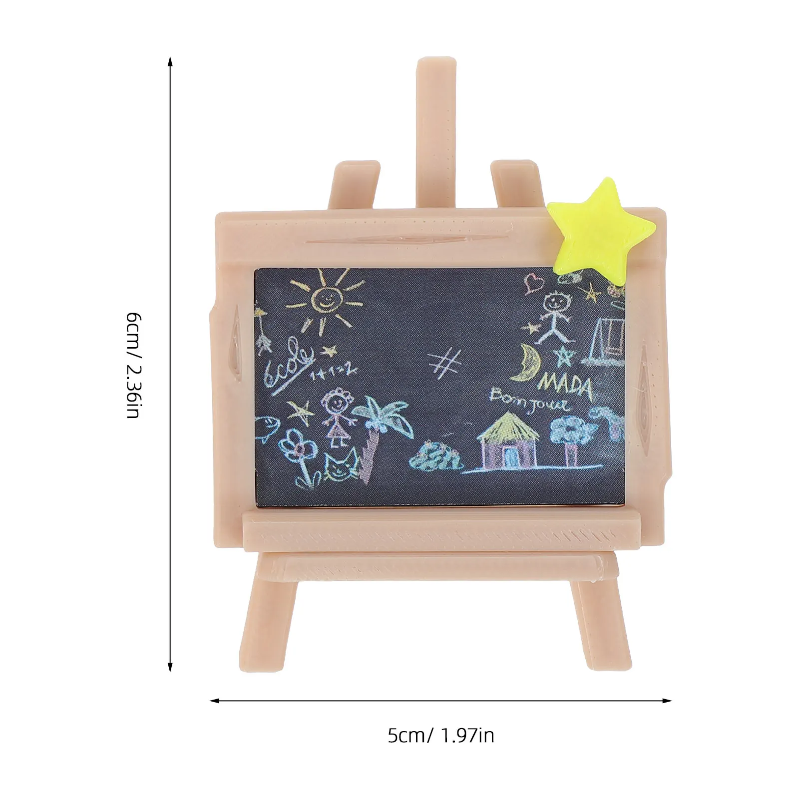 2Pcs Mini Easel Set Realistic Tripod Stand Miniature Decoration for Dollhouse Accessories Small Display Easel Compact Tabletop