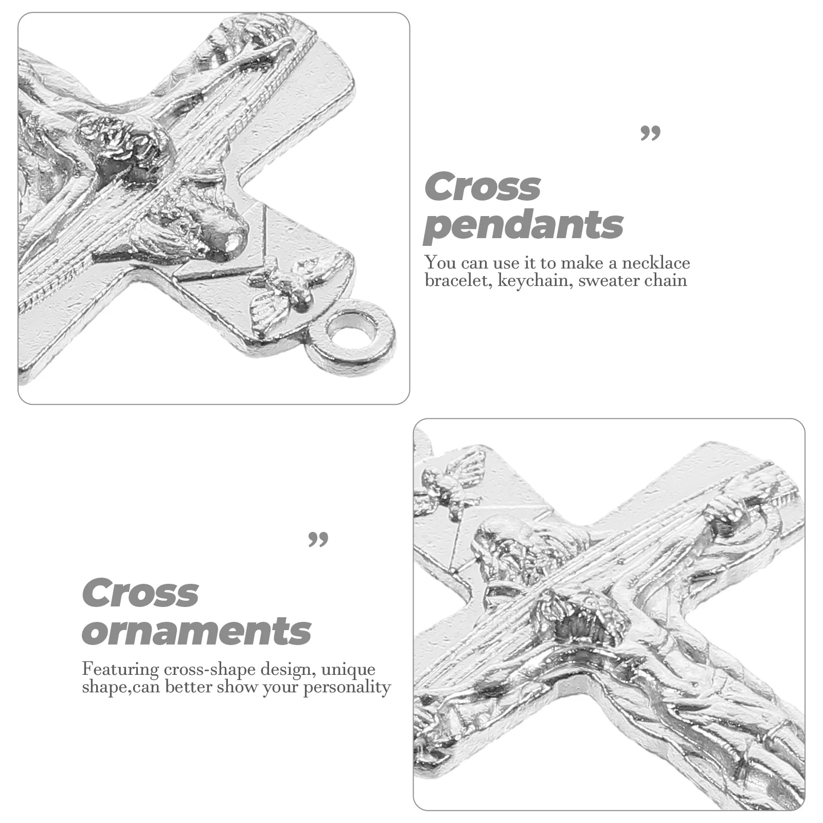 

10Pcs Cross Alloy Charms Vintage Style DIY Jewelry Making Pendants Bracelets Necklaces Keychains DIY Craft Supplies