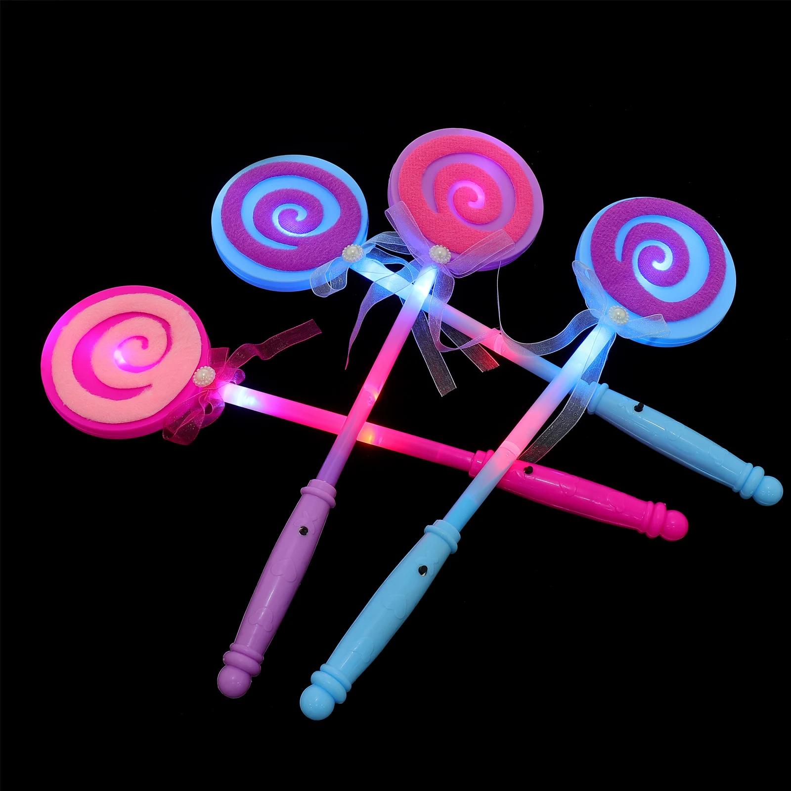 

4pcs Glow Sticks Flash Wands Decorative Light Portable Fiber Sticks Bright Wear-Resistant Multi-Function Cheer Accessories For