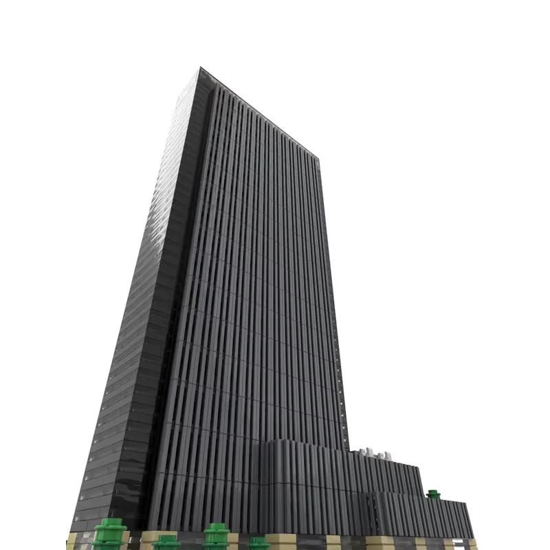 Skyscraper series Pennsylvania Square 1:80 scale model 1323pcs small particle MOC matching toy building blocks display creative