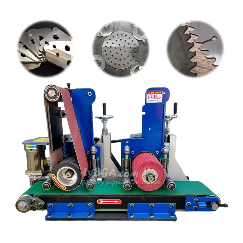 LY 100mm 150mm Compact Flat Surface Automatic Polishing Machine Sanding Belt Grinding Deburring Stainless Steel Rust Removal