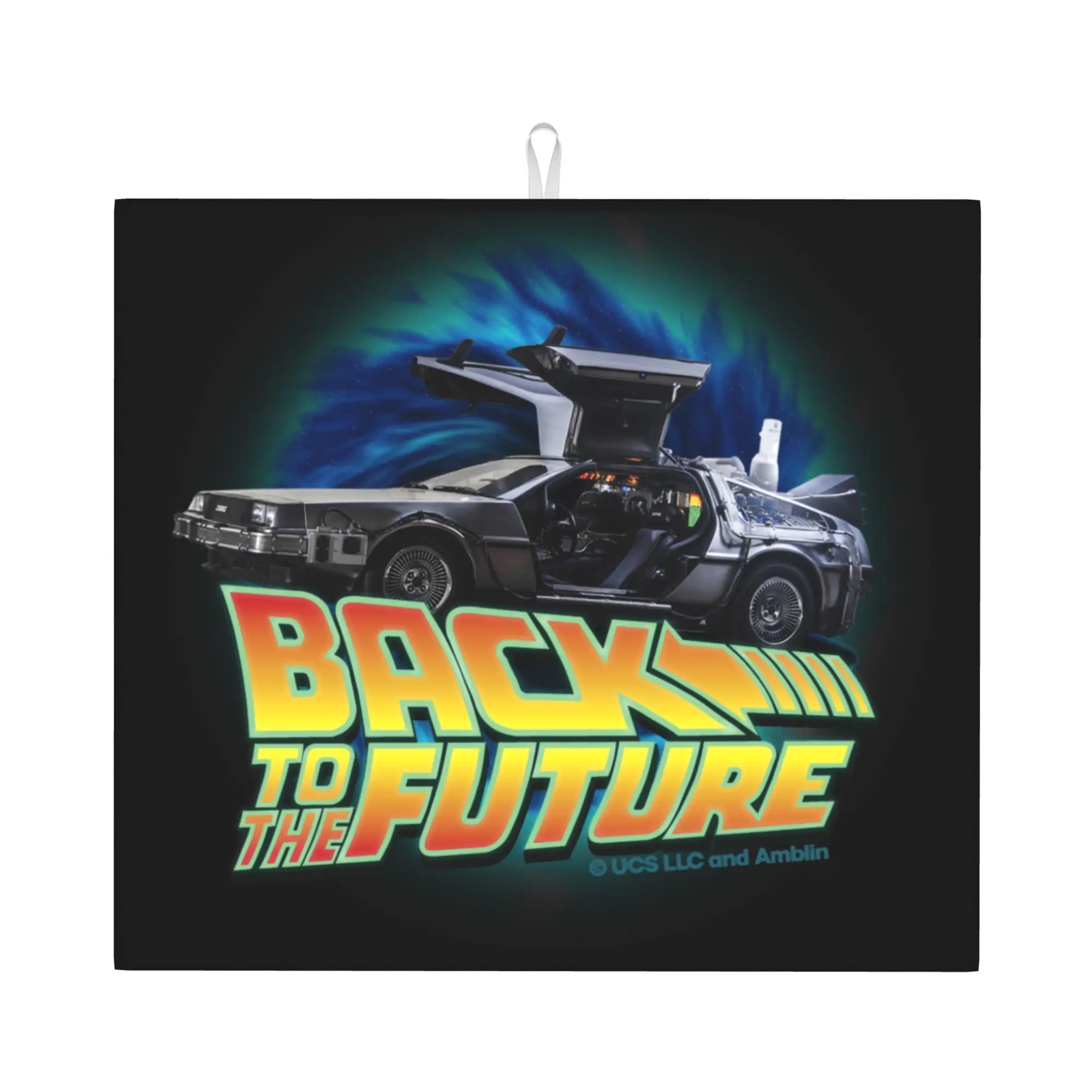 Delorean In Time Back To The Future Non Slip Kitchen Counter Protector Mat Barware Tableware Reusable Drying Mat For Kitchen