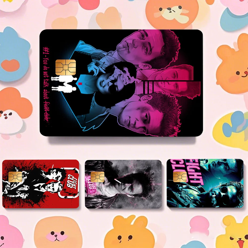 

F-Fight Club Movie Stickers Cartoon Credit Card Visa Debit Bank Charge Card Bus Metro Waterproof Sticker Decal Decoration