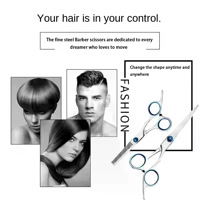 /YOV/Professional Hair Set Accessories 6-Inch Hairdressing Scissors Cutting & Thinning Family Styling Tools