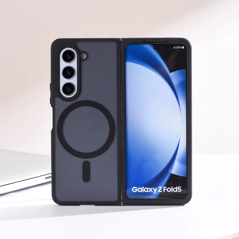 

Matte Magnetic Phone Case For Samsung Galaxy Z Fold 7 6 5 4 Protective Back Cover For ZFold7 Case Shell