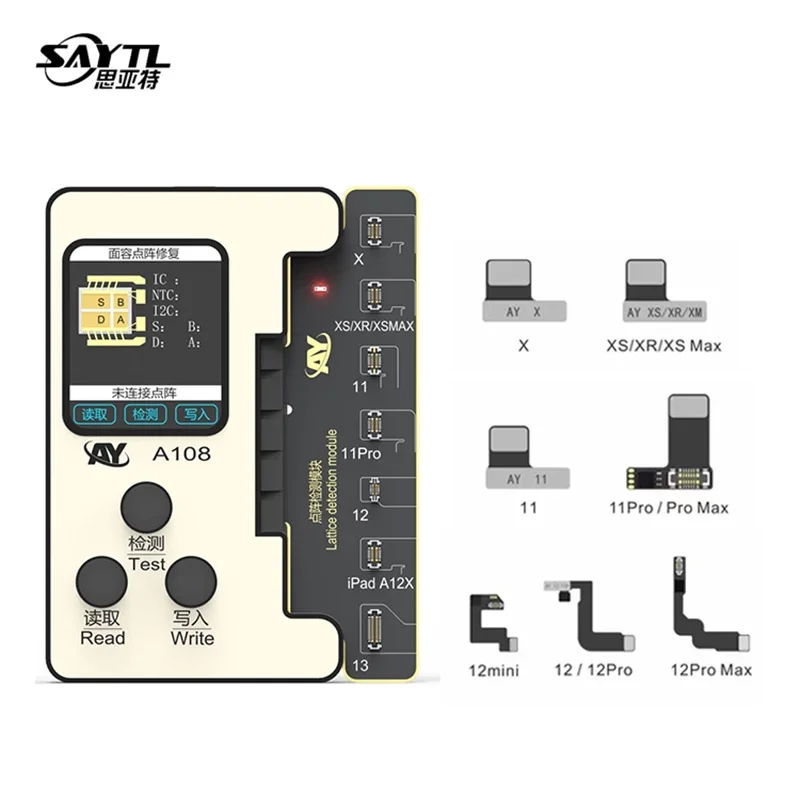 

AY A108 Face ID/Battery repair programmer Dot Matrix Cable IC For iPhone X-14ProMax Battery Repair Flex Cable for iphone 11-13PM