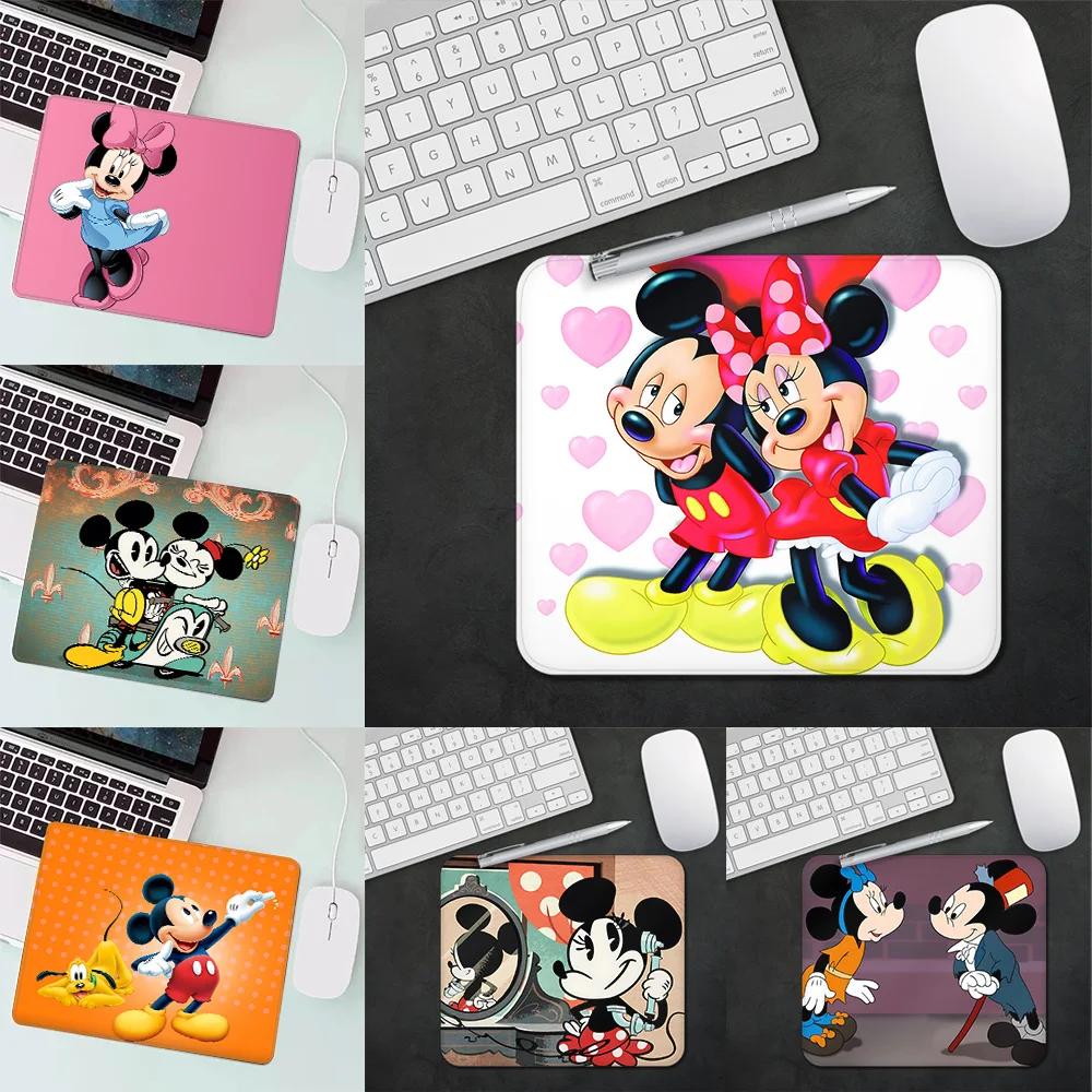 

Cute Cartoon Mickey Minnie Gaming Mouse Pad XS Small Mousepad For PC Gamer Desktop Decoration Office Mouse Mat Deskmat Rug