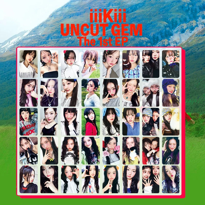 

8 шт./компл. Kpop KiiiKiii UNCUT GEM дебютный альбом личные карты HAUM KYA JIYU селфи фотокарты Leesol Sui открытки коллекция фанатов