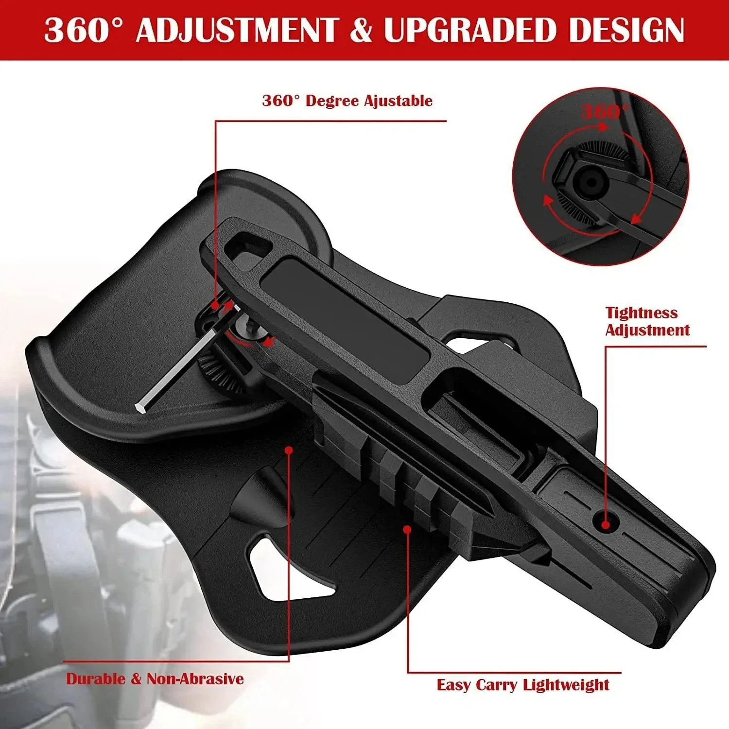 

Черная тактическая кобура для пистолета с креплением на планку для Glock G17 G19 G22 34 SW40/357, поясная кобура для пистолета 9 мм, чехол для пистолета, для активного отдыха, для мужчин