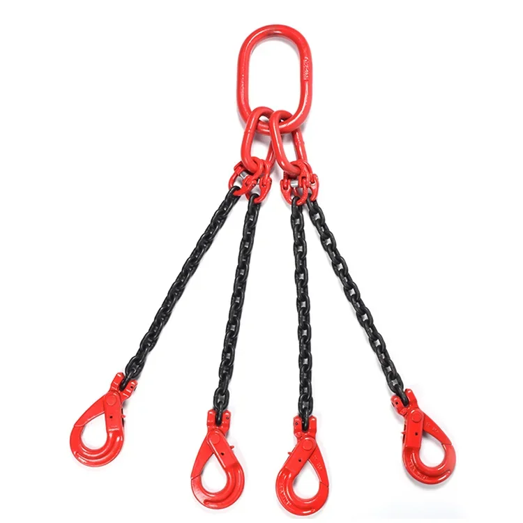 8 Tons 1.5M Lifting Chain Sling Steel with four hooks High strength rigging