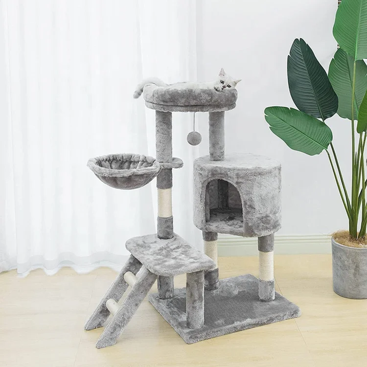 

Wholesale Cat's Gym Toy Big Cat Scratcher Tree House Condo Scratching Post Cat Tree