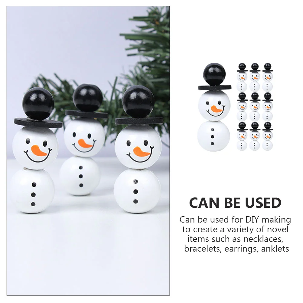 Christmas Garland Outdoor Snowman Bead for Bracelets Making Beads Jewelry DIY Wreath Supplies